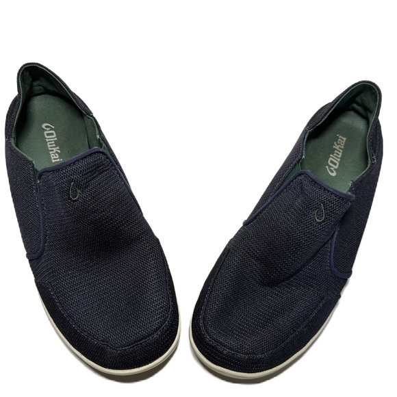 Olukai Nohea Mesh Navy Blue Green Slip‎ On Shoe Men’s Size 10 - Picture 3 of 8